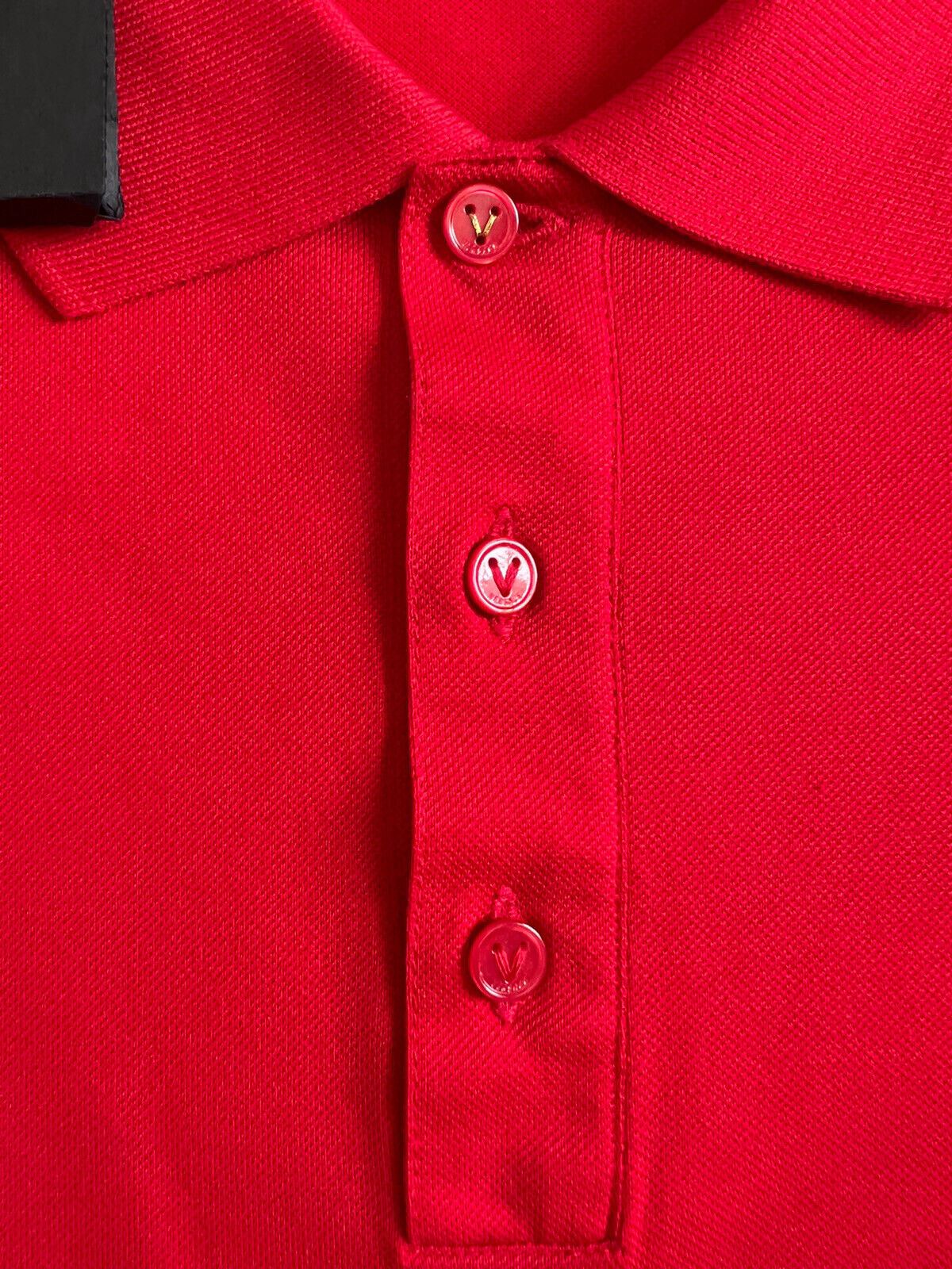 NWT $425 Versace Medusa Red Tailor Fit Cotton Polo Shirt 5XL A87427 Italy