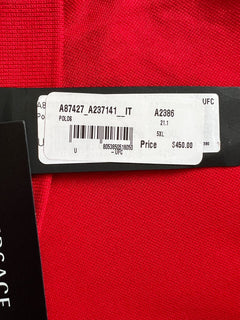 NWT 425 $ Versace Medusa Red Tailor Fit Baumwoll-Poloshirt 5XL A87427 Italien