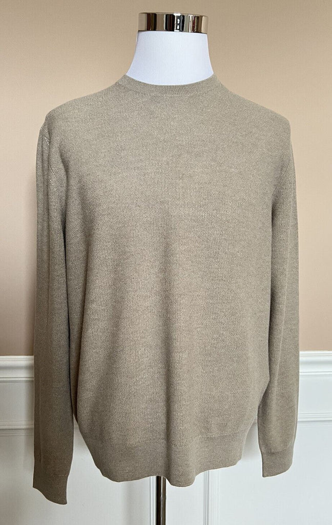 Neu mit Etikett: 795 $ Ralph Lauren Purple Label Haferflockenpullover aus Seide/Kaschmir XL Italien