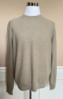 Neu mit Etikett: 795 $ Ralph Lauren Purple Label Haferflockenpullover aus Seide/Kaschmir XL Italien