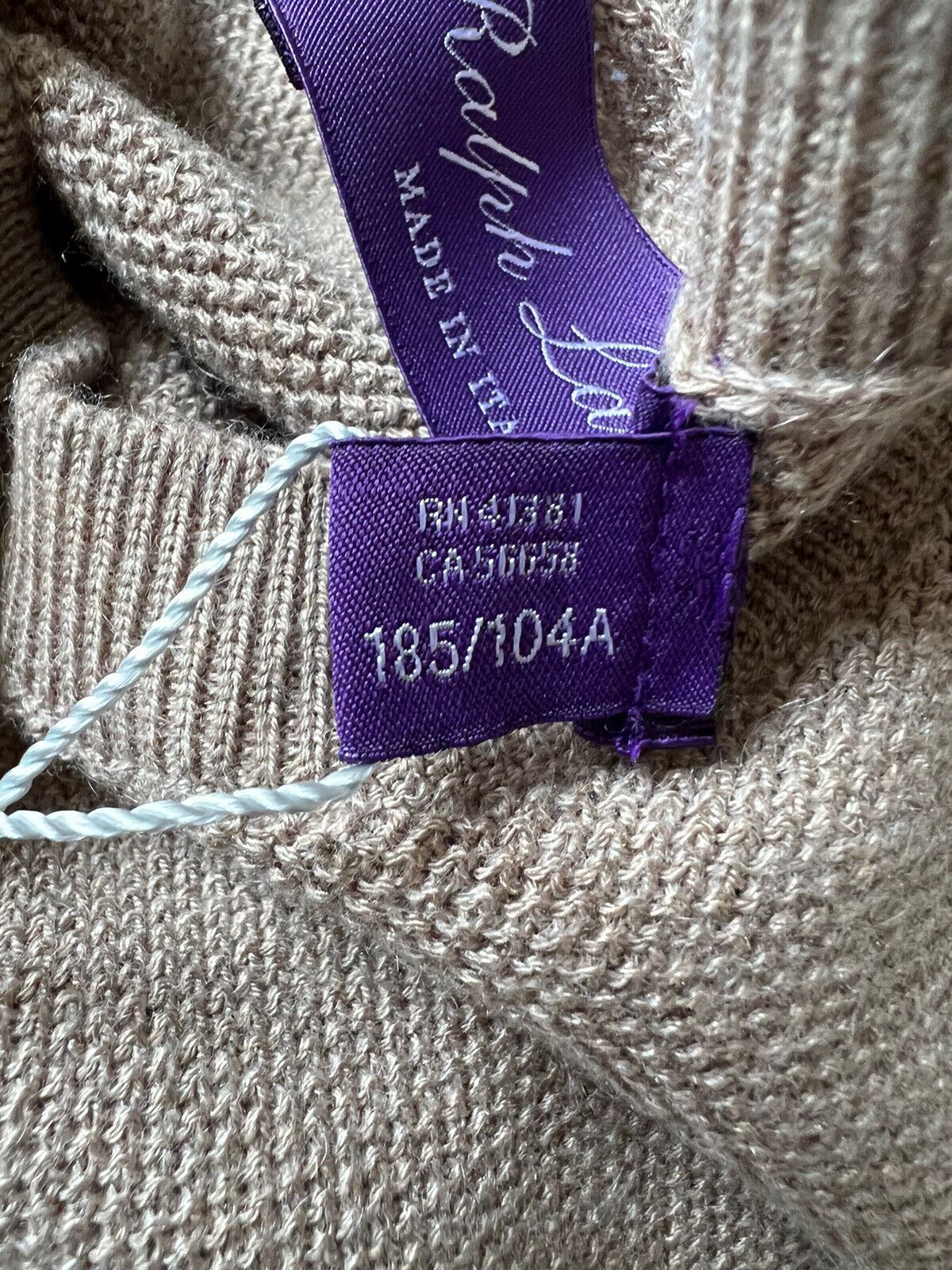 NWT $795 Ralph Lauren Purple Label Silk/Cashmere Oatmeal Sweater XL Italy