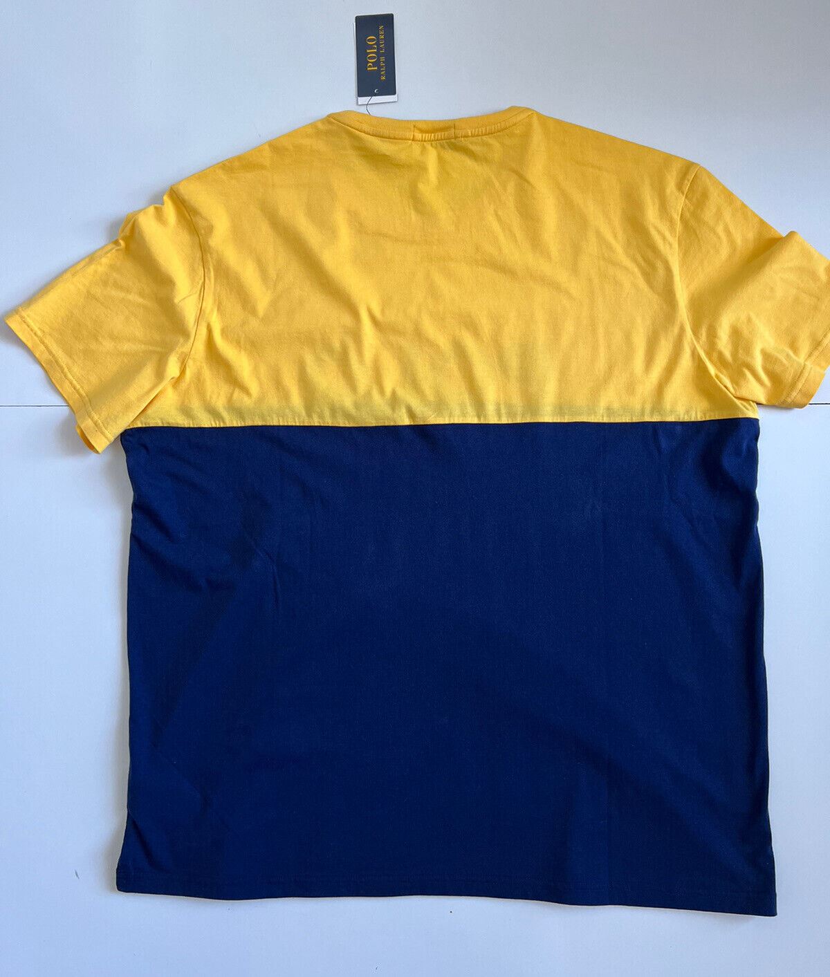 NWT $69.50 Polo Ralph Lauren Logo Yellow/Blue T-Shirt XL