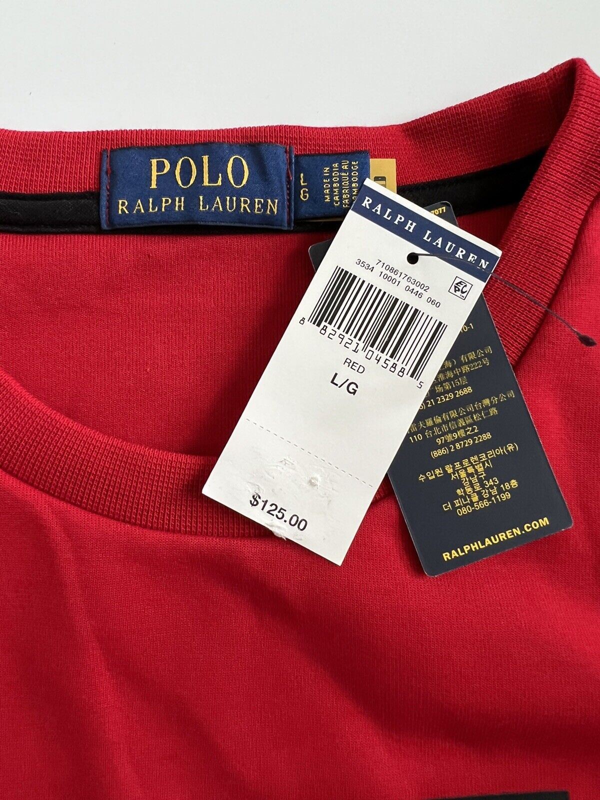 NWT $125 Polo Ralph Lauren Long Sleeve Sweatshirt Red Large