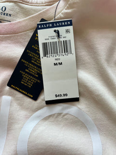 Neu mit Etikett: Polo Ralph Lauren Polo 1992 Logo Hellrotes T-Shirt M
