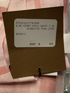 Neu mit Etikett: 420 $ Burberry Giant Check Gauze Wool/Seide Schal Alabaster Italien 87" L x 27,5" W 