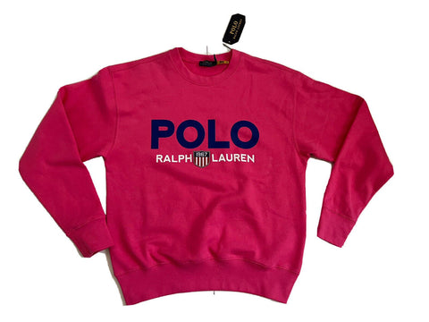 NWT $128 Polo Ralph Lauren Women's Pink Sweatshirt Small