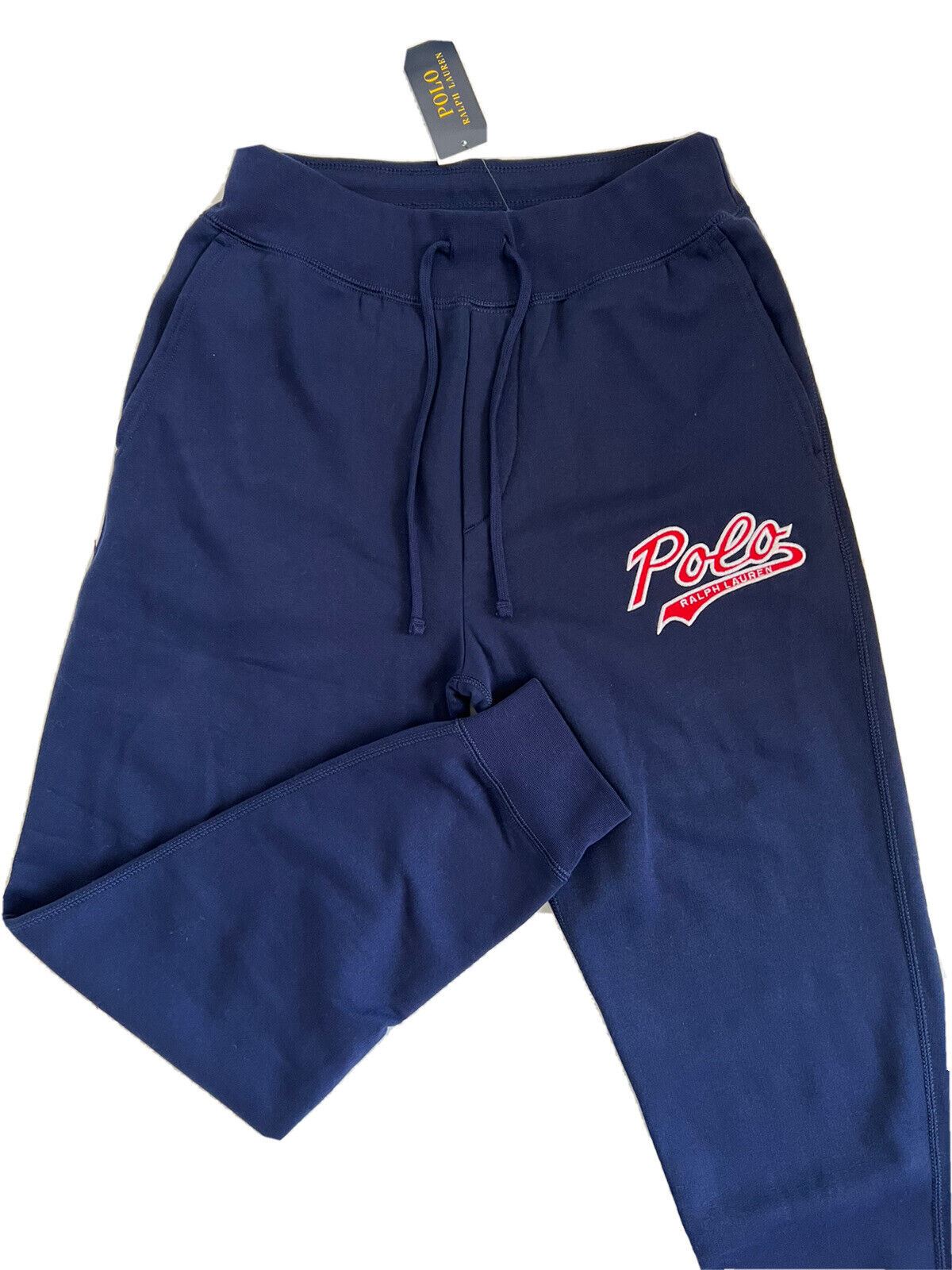 Мужские темно-синие повседневные брюки Polo Ralph Lauren с логотипом NWT, маленькие размеры, $125