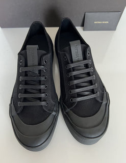 NIB $ 570 Bottega Veneta Herren Speedster Cutton Black Sneakers 8 US 611183 Spanien