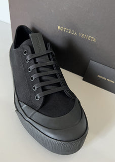 NIB $ 570 Bottega Veneta Herren Speedster Cutton Black Sneakers 8 US 611183 Spanien