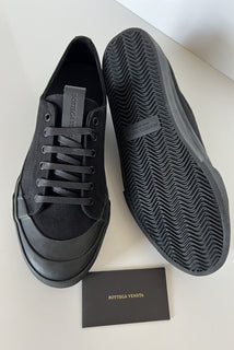 NIB $ 570 Bottega Veneta Herren Speedster Cutton Black Sneakers 10 US 611183 Spanien 