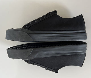 NIB $ 570 Bottega Veneta Herren Speedster Cutton Black Sneakers 10 US 611183 Spanien 