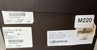 NIB $ 520 Bottega Veneta Herren-Slipper aus Leder/Canvas in Optikweiß 9 US 578262 