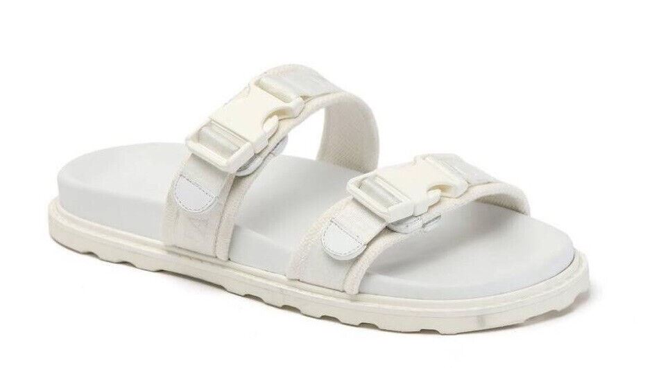NIB $ 620 Bottega Veneta Herren-Slipper aus Leder/Canvas in Optikweiß 11 US 578262 