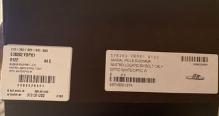 NIB $ 620 Bottega Veneta Herren-Slipper aus Leder/Canvas in Optikweiß 11 US 578262 