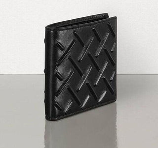 NIB 450 $ Bottega Veneta Nappa19 Leder-Geldbörse Schwarz 605721 Italien 