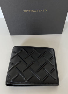 NIB 450 $ Bottega Veneta Nappa19 Leder-Geldbörse Schwarz 605721 Italien 