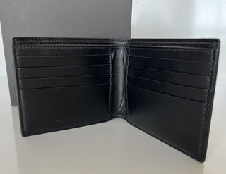 NIB 450 $ Bottega Veneta Nappa19 Leder-Geldbörse Schwarz 605721 Italien 