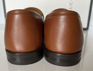 NIB Gucci Herren-Slipper aus braunem Horsebit-Leder mit Ausschnittdetails 9 US 624848 
