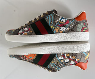 NIB Gucci Herren Donald Duck Sneakers 10,5 US (Gucci 10) Hergestellt in Italien 647950 