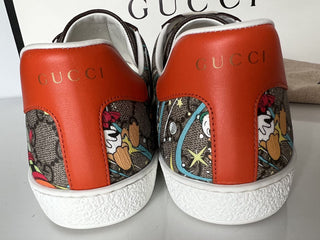 NIB Gucci Herren Donald Duck Sneakers 10,5 US (Gucci 10) Hergestellt in Italien 647950 