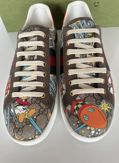 NIB Gucci Herren Donald Duck Sneakers 10,5 US (Gucci 10) Hergestellt in Italien 647950 