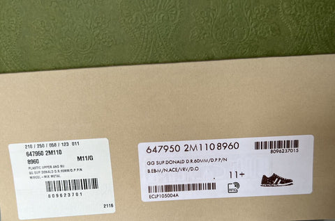 NIB Gucci Men’s Donald Duck Sneakers 12 US (Gucci 11.5) Made in Italy 647950