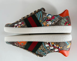 NIB Gucci Herren Donald Duck Sneakers 12 US (Gucci 11,5) Hergestellt in Italien 647950 
