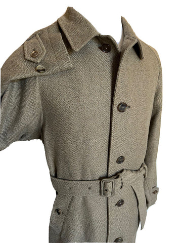 NWT $2995 Ralph Lauren Purple Label Men's Wool/Silk Coat Green Size 40 Italy