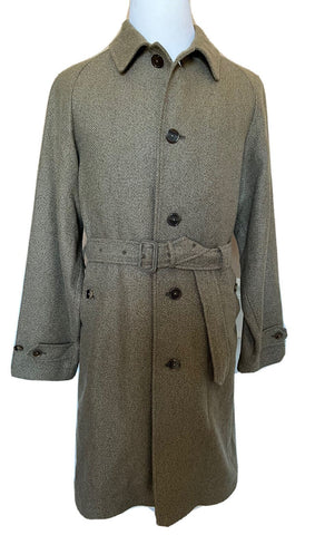 NWT $2995 Ralph Lauren Purple Label Men's Wool/Silk Coat Green Size 42 Italy