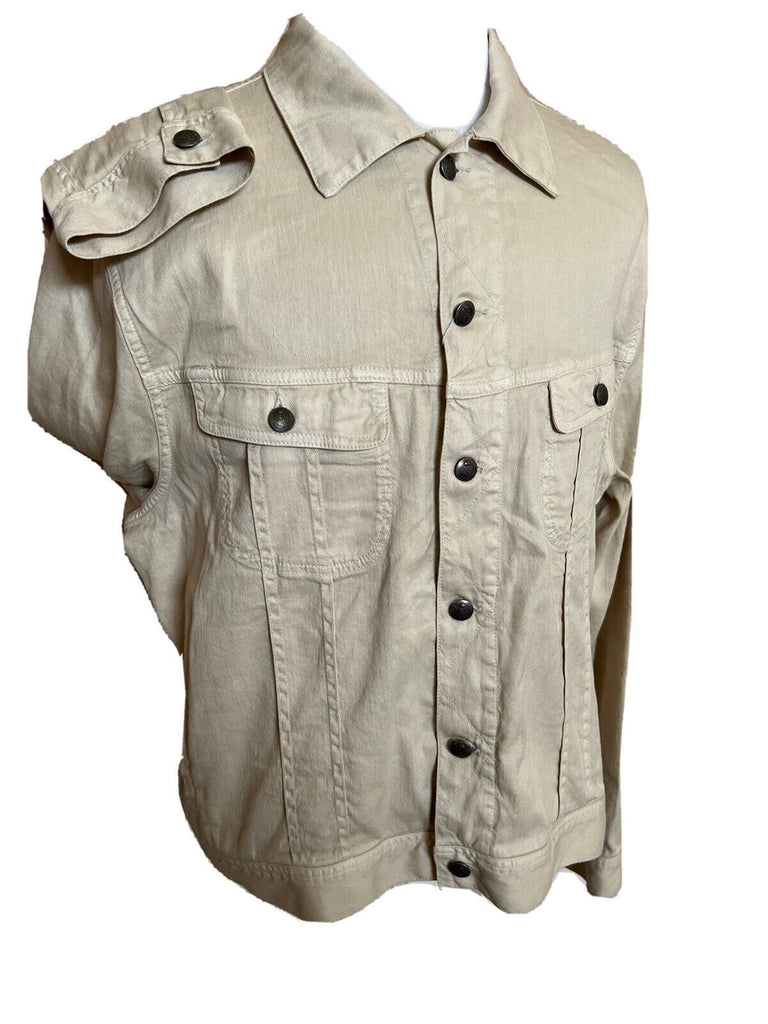 Neu mit Etikett: 795 $ Ralph Lauren Purple Label Leinen/Baumwolle Herren-Hellbraunjacke 2XL Italien 