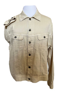 Neu mit Etikett: 795 $ Ralph Lauren Purple Label Leinen/Baumwolle Herren-Hellbraunjacke 2XL Italien 