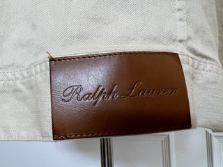 Neu mit Etikett: 795 $ Ralph Lauren Purple Label Leinen/Baumwolle Herren-Hellbraunjacke 2XL Italien 