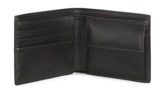 NWT 275 $ Versace Embedded Medusa Accents Kartenetui aus schwarzem Leder, hergestellt in Italien 