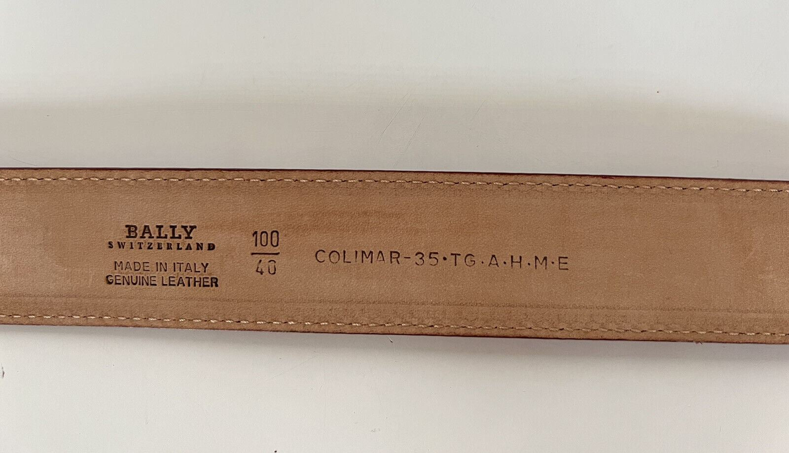 NIB $275 Bally Men's Suede Red Belt 40/100 Made in Italy