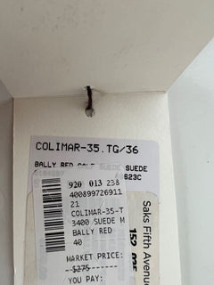 NIB 275 $ Bally Herren-Wildledergürtel in Rot, 40/100, hergestellt in Italien 