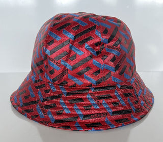 Neu mit Etikett: 350 $ Versace Fischerhut mit La Greca-Print Rot M (57 Euro)