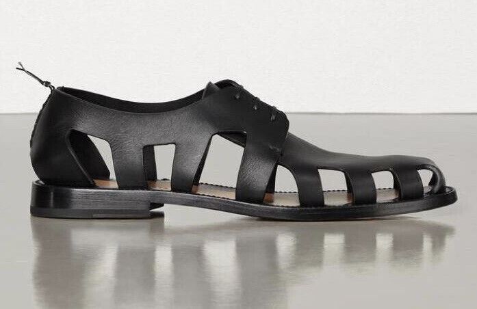 NIB 890 $ Bottega Veneta Herren-Derby-Lederschuhe, Ausschnittdetails 11,5 US 574829