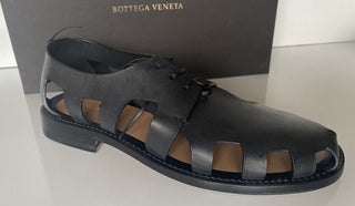 NIB 890 $ Bottega Veneta Herren-Derby-Lederschuhe, Ausschnittdetails 11,5 US 574829