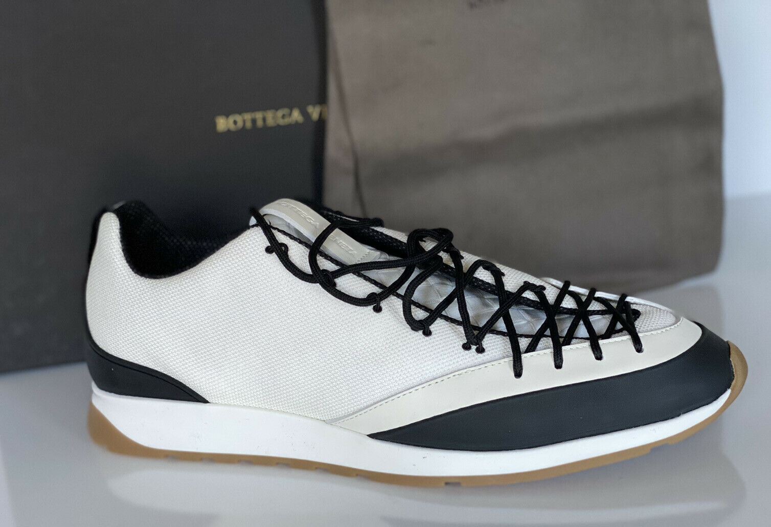 NIB 790 $ Bottega Veneta Herren Scar Tex White Sneakers 6 US (39 Euro) 609891 