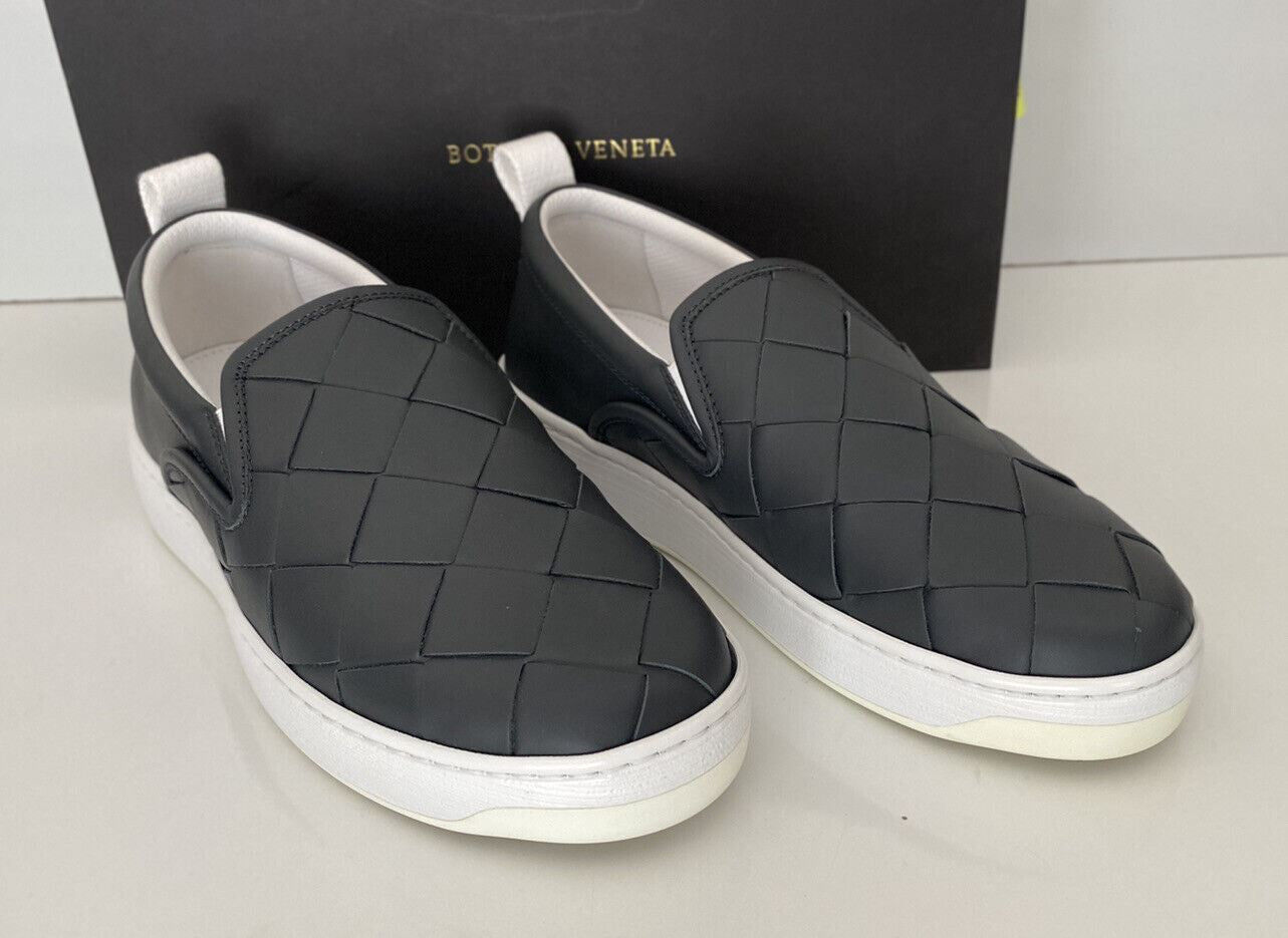 NIB $760 Bottega Veneta Intrecciato Calf Leather Gray Shoes 8.5 US 578303 Italy