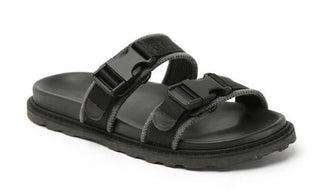NIB $ 620 Bottega Veneta Herren-Slipper aus schwarzem Leder/Canvas 8 US 578262 