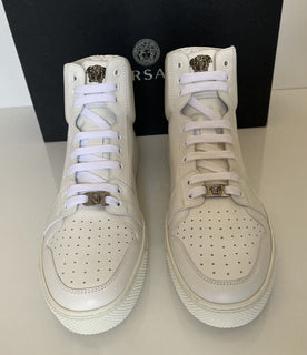 NIB Versace Leder Weiße High-Top-Sneaker 11 US (44 Euro) DSU8152S 
