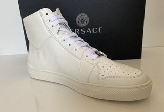 NIB Versace Leder Weiße High-Top-Sneaker 11 US (44 Euro) DSU8152S 