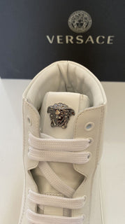 NIB Versace Leder Weiße High-Top-Sneaker 11 US (44 Euro) DSU8152S 
