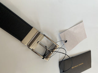Neu mit Etikett: 520 $ Bottega Veneta Doppelseitiger Herrengürtel in Schwarz/Weiß 40/100 575234 Italien