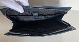 Neu mit Etikett: 1600 $ Bottega Veneta Intrecciato Leder Dokumententasche in Tiefblau 592855 IT 