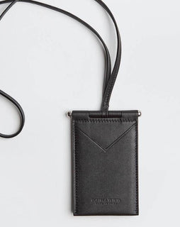 Neu mit Etikett: 450 $ Bottega Veneta Kalbsleder-Kartenetui Schwarz 619045 Hergestellt in Italien