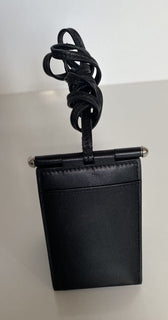 Neu mit Etikett: 450 $ Bottega Veneta Kalbsleder-Kartenetui Schwarz 619045 Hergestellt in Italien