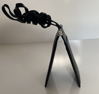 Neu mit Etikett: 450 $ Bottega Veneta Kalbsleder-Kartenetui Schwarz 619045 Hergestellt in Italien