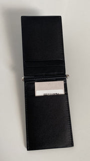 Neu mit Etikett: 450 $ Bottega Veneta Kalbsleder-Kartenetui Schwarz 619045 Hergestellt in Italien